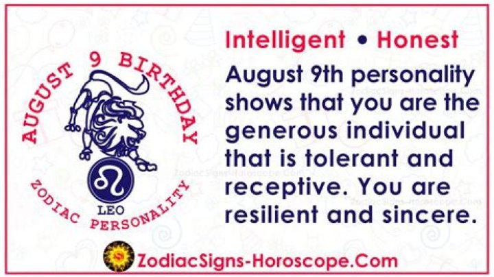 August 9 Birthday Personality, Zodiac Sign, Compatibility, Ruling