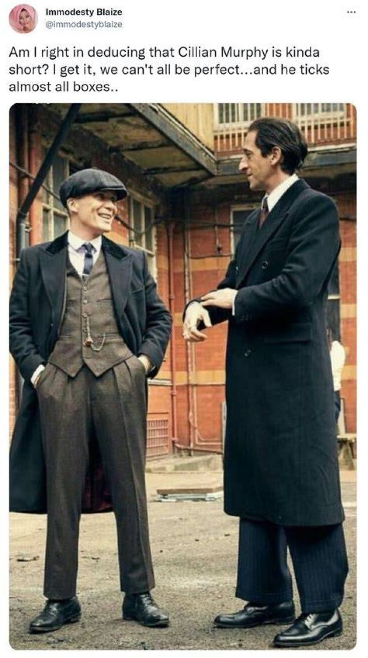 Cillian Murphy Height How Tall is 46yearold Irish Actor? Hood MWR