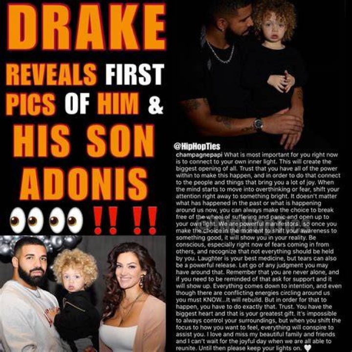 Drake just shared his first public photos of son Adonis
