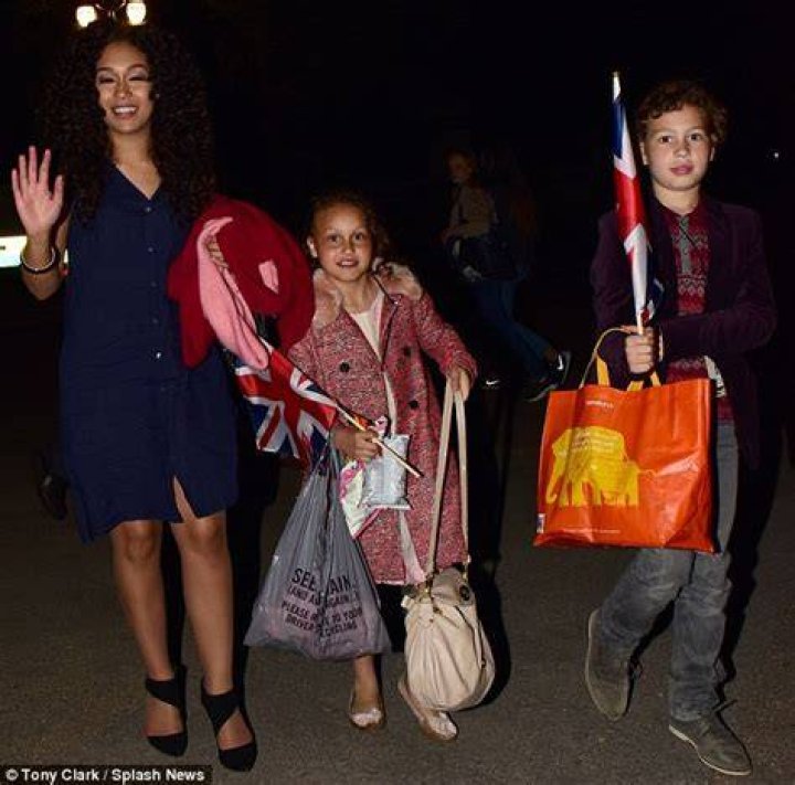 Rebecca Ferguson departs VE Day 70 concert with her children in tow